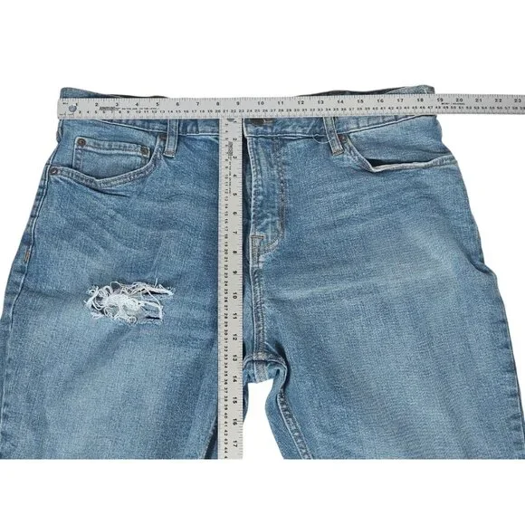 Old Navy Men's Size 38x32 Straight Leg Light Wash 100% Cotton Denim Jeans - Picture 2 of 9